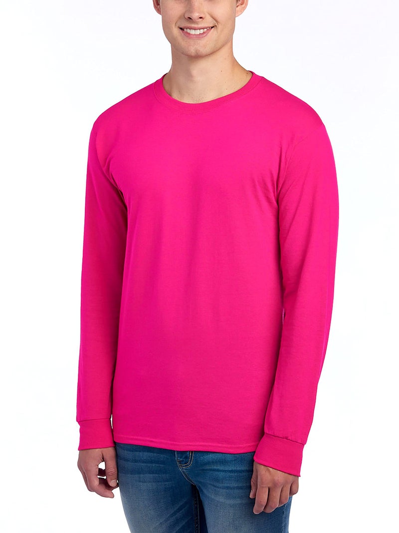 Jerzees Men's Unisex Dri- Long Sleeve T-Shirts, Sizes S-3X, Cyber Pink, X-Large - Image 3